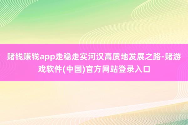赌钱赚钱app走稳走实河汉高质地发展之路-赌游戏软件(中国)官方网站登录入口
