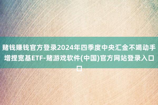 赌钱赚钱官方登录2024年四季度中央汇金不竭动手增捏宽基ETF-赌游戏软件(中国)官方网站登录入口