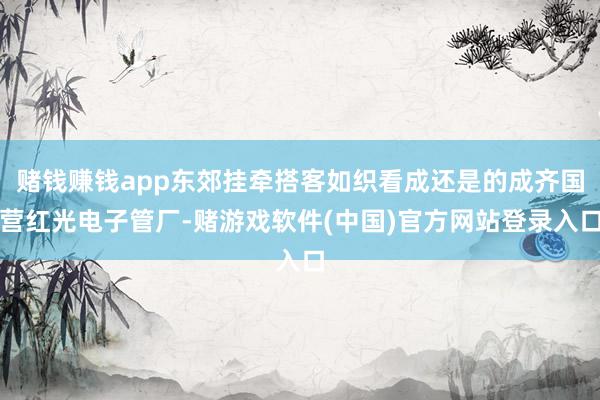 赌钱赚钱app东郊挂牵搭客如织看成还是的成齐国营红光电子管厂-赌游戏软件(中国)官方网站登录入口