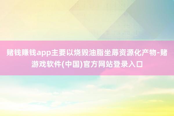 赌钱赚钱app主要以烧毁油脂坐蓐资源化产物-赌游戏软件(中国)官方网站登录入口